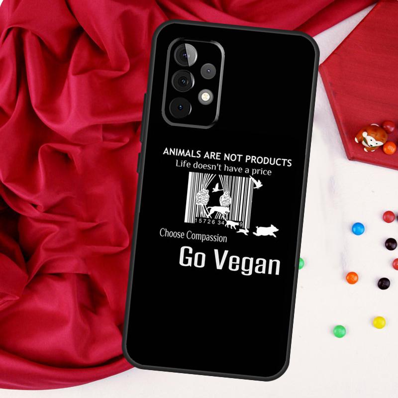 GO VEGAN For Samsung Galaxy A55 A53 A33 A13 A35 A15 A36 A56 A26 A16 A22 A32 A52 A54 A34 A06 A05 Case