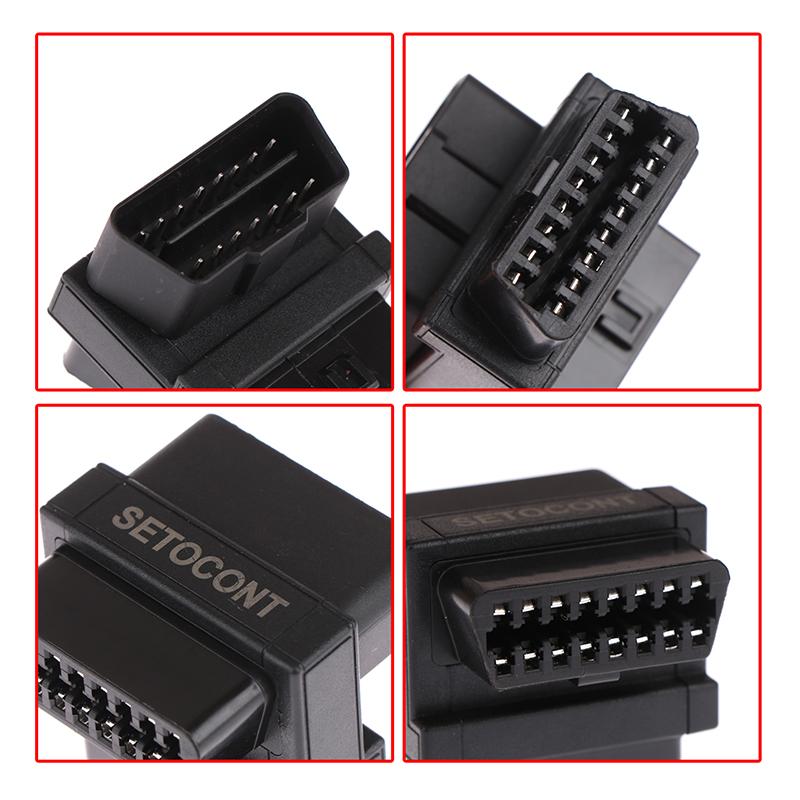 Obdii Cable Converter 16 Pin Male To 2 Female Obd2 Adapter For Diagnostic Extender