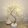 Bonsai Led Desk Tree Lamp, Desk Table Decor Pearl LED Lights for Home, Bedroom, Indoor, Wedding Party, Decoration Touch Switch Battery Powered