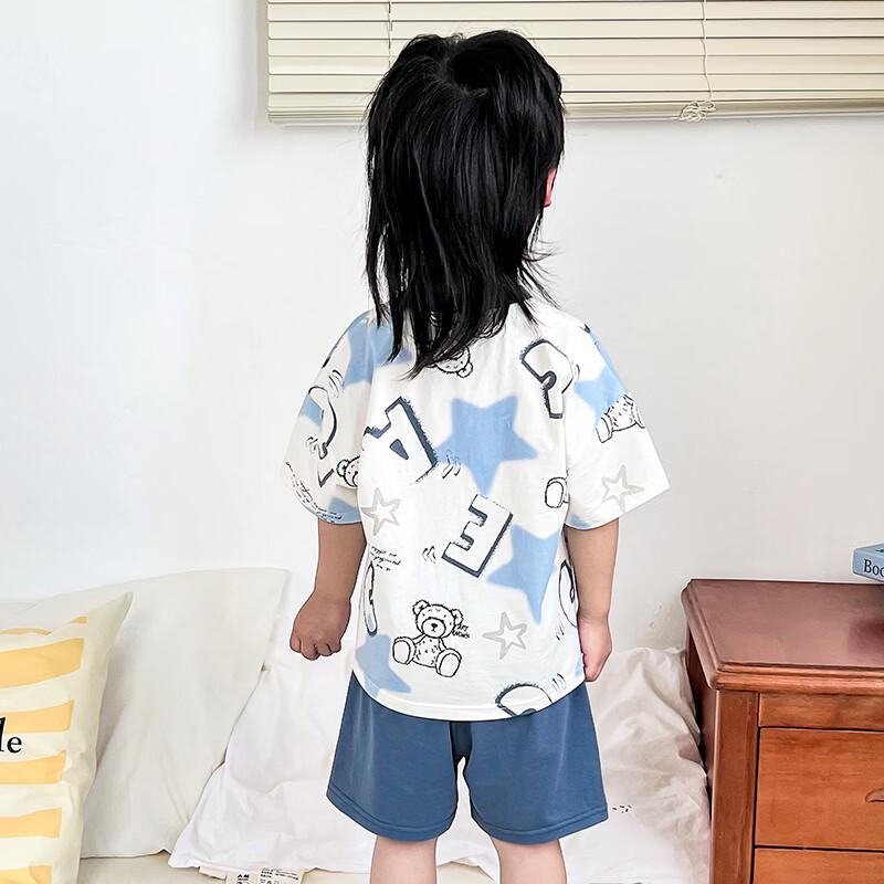 ZISEHY Boys' Cotton Blend Summer Pajama Set