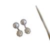Korean Style Zircon Butterfly Pearl Stud Earrings - Elegant, Versatile Jewelry for Women