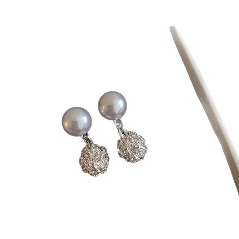 Korean Style Zircon Butterfly Pearl Stud Earrings - Elegant, Versatile Jewelry for Women