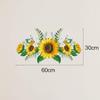 Pegatinas de Pared de Girasol 60cmx30cm Decoración para Habitación Infantil Flor Adhesiva para Dormitorio Decoración del Hogar Papel Pintado Adhesivo