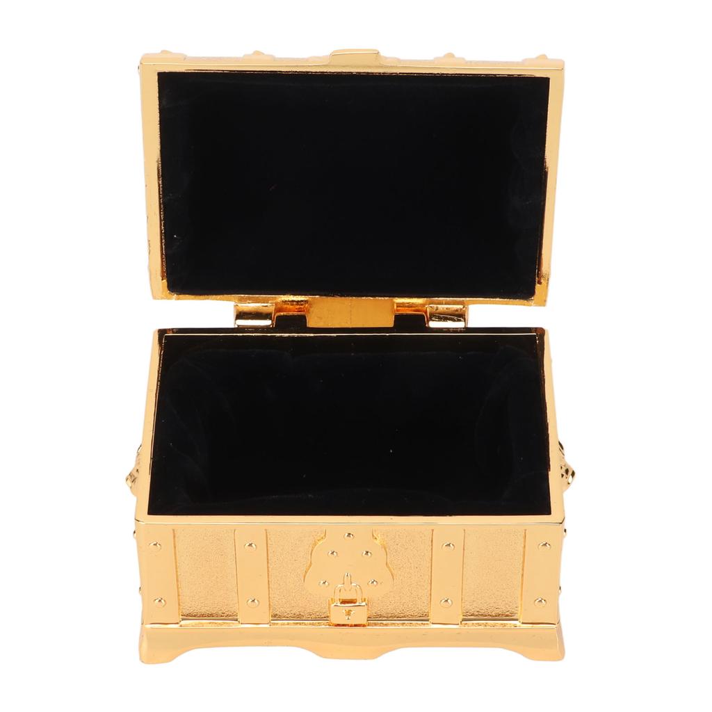 Vintage Jewelry Box Gold Color Retro   Zinc Alloy Scratch Proof Small Jewelry Box for Rings rrings Necklace