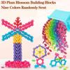 Children Colorful Plastic Plum Blossom Building Blocks Fun Assembled Snowflake Pieces Insert Enlightenment Early Education Toys