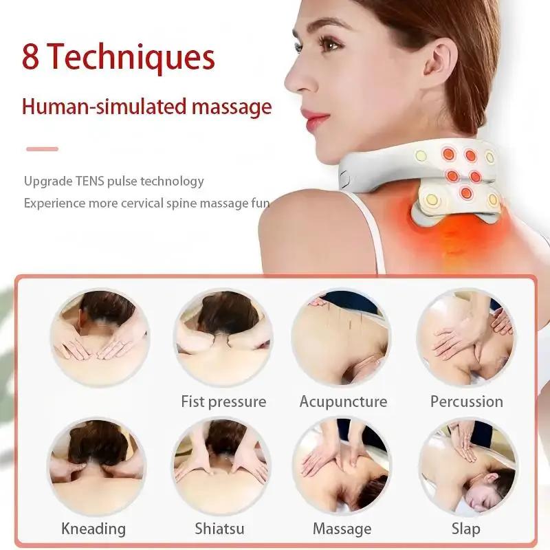 Back And Neck Smart Massage Instrument Shoulder Neck Massage Cervical Vertebra Health Care Vibrator Relieve Pain Muscle