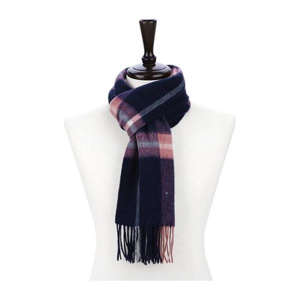 Men's Wool Muffler Scarf Check Neckerchief 840VDRM
