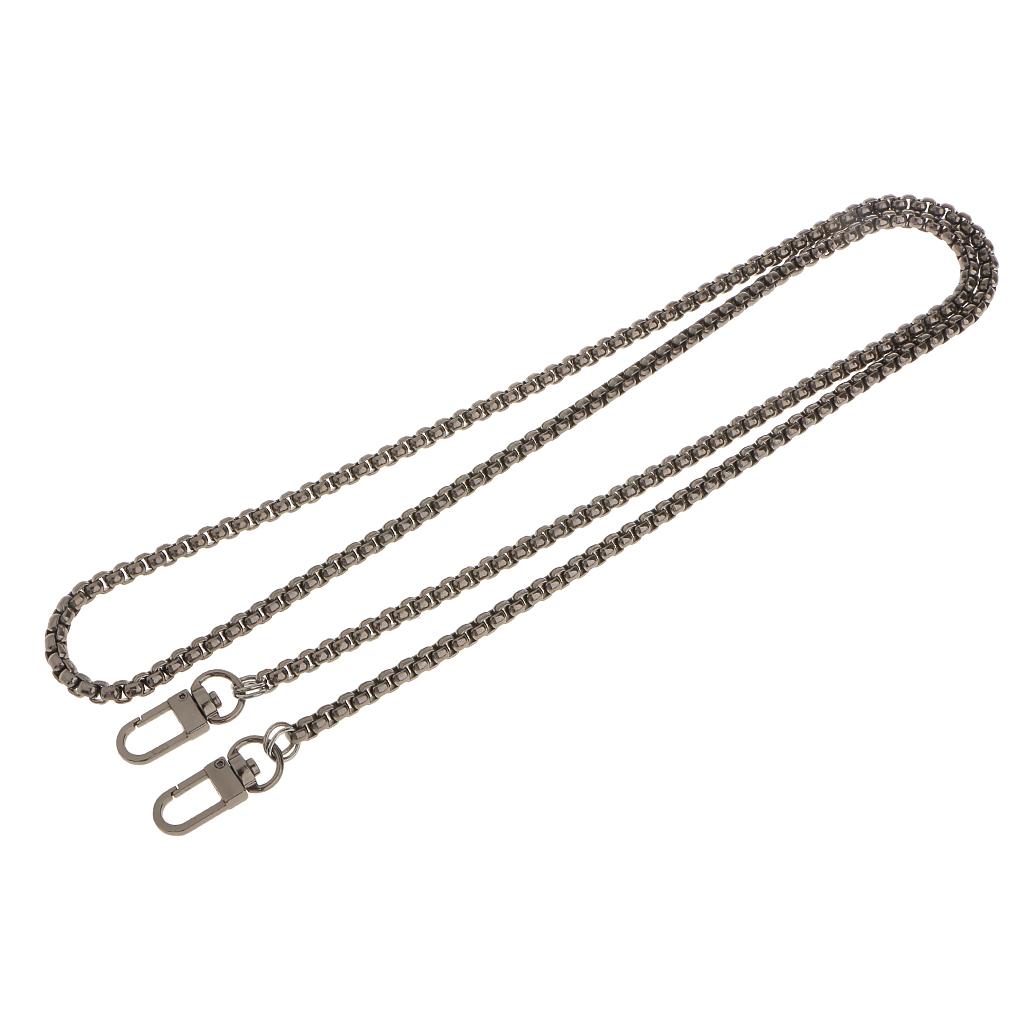 Metal Purse Chain Strap Replacement Handbag Bag Accessories, with Metal Buckles, 47 Inch