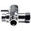 3 Way T-adapter Bath 1/2 Shower Head Mount Valve Diverter ABS Converter
