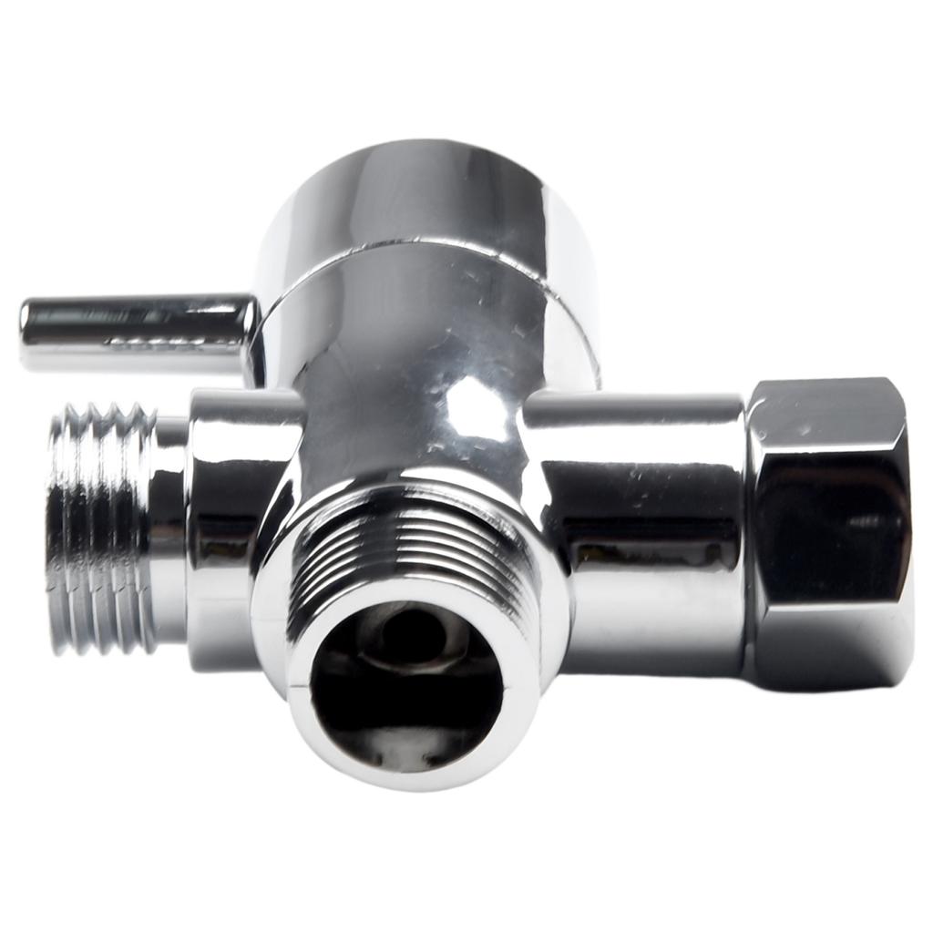 3 Way T-adapter Bath 1/2 Shower Head Mount Valve Diverter ABS Converter
