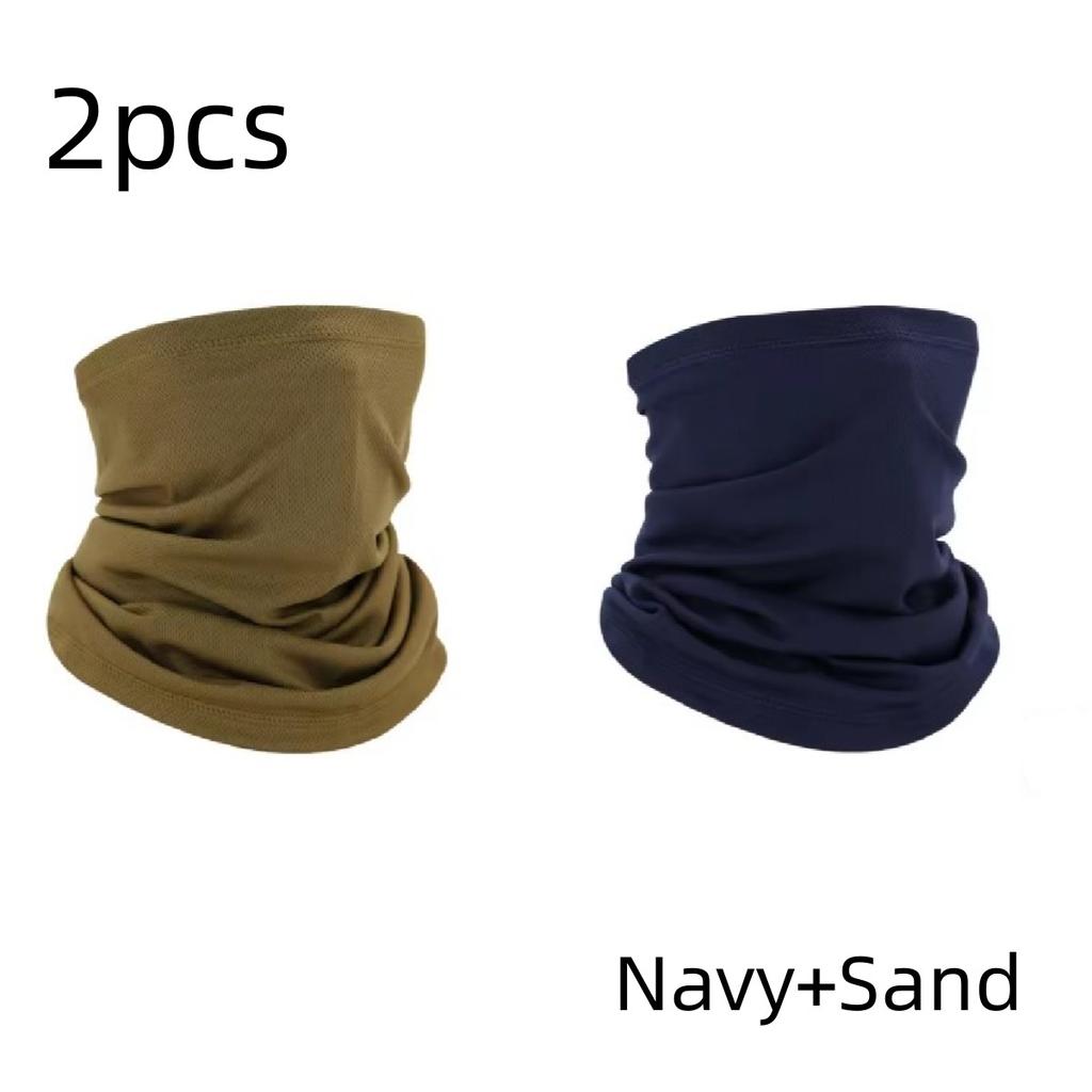 Men Windproof Neck Gaiter Elastic Tube Scarf Ear Cover Male Head Scarves Half Face Sun Ring Headscarf Headband Bandana