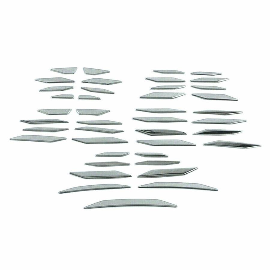 For Toyota Highlander 2020-2022 Chrome Stainless Front Bumper Grille Decal Trim