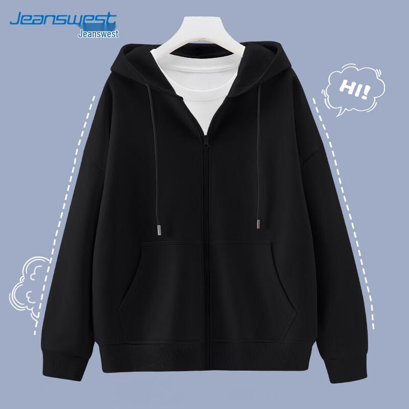 

Jeanswest Women s Hooded Full-Zip Fleece Sweatshirt S