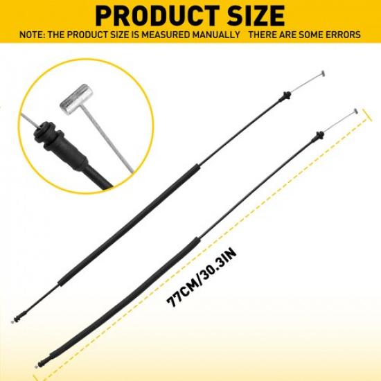 Pair Door Release Latch Cable Right Left For Dodge 1998-2002 1500 Ram 2500 3500