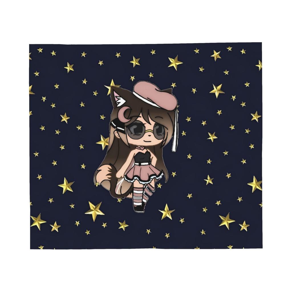 Gacha Life Club Girls Dolls Blanket Flannel Printed Game Anime Breathable Lightweight Throw Blankets for Bedding