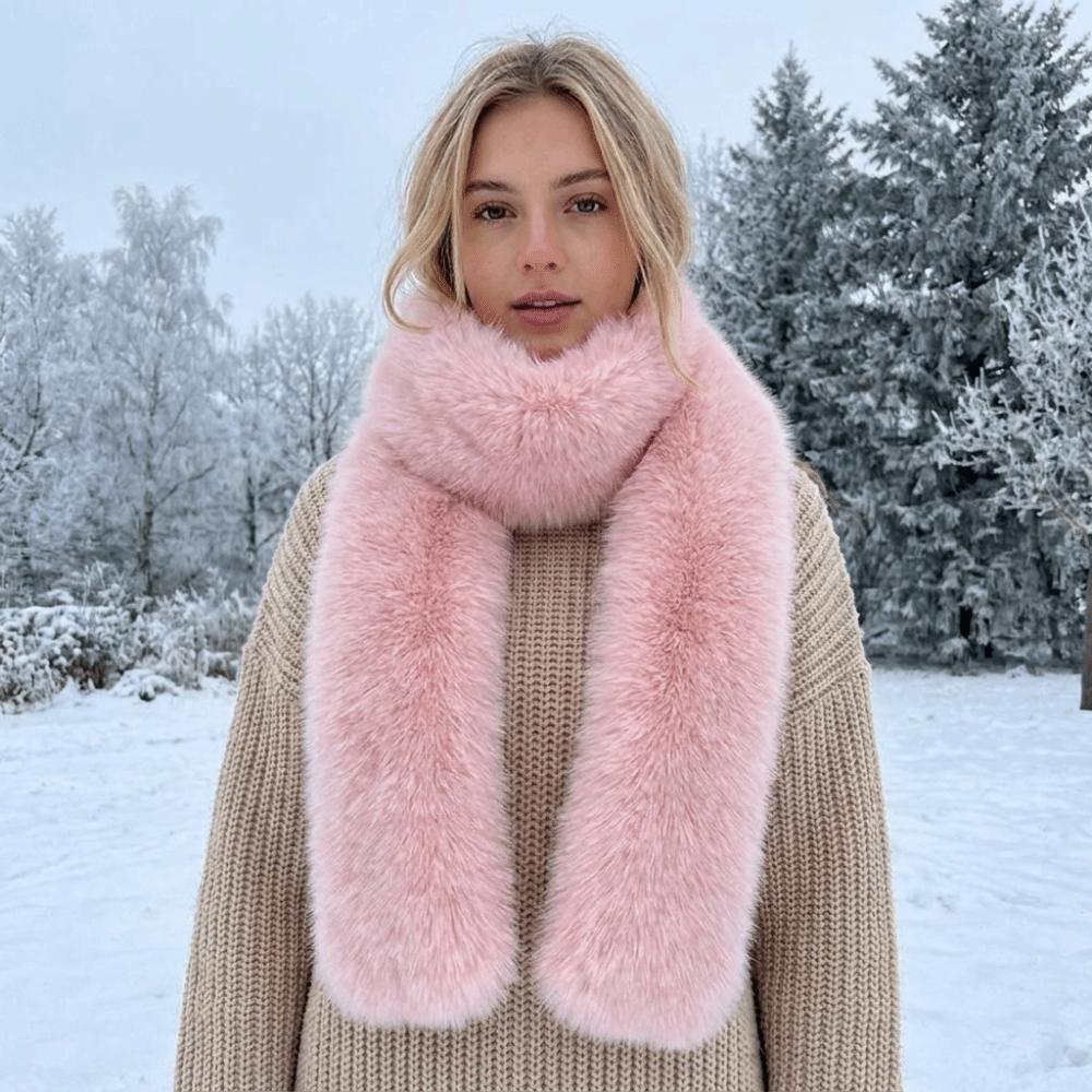 Thick Imitation Mink Fur Scarf Long Fluffy Long Scarf Fashion Plush Neck Warmer Party