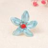 Elegant Spray Painting Exaggerated Flower Rings for Women Girls Colorful Adjustable Ring Vacation Sum Sweet Jewelry Accessories