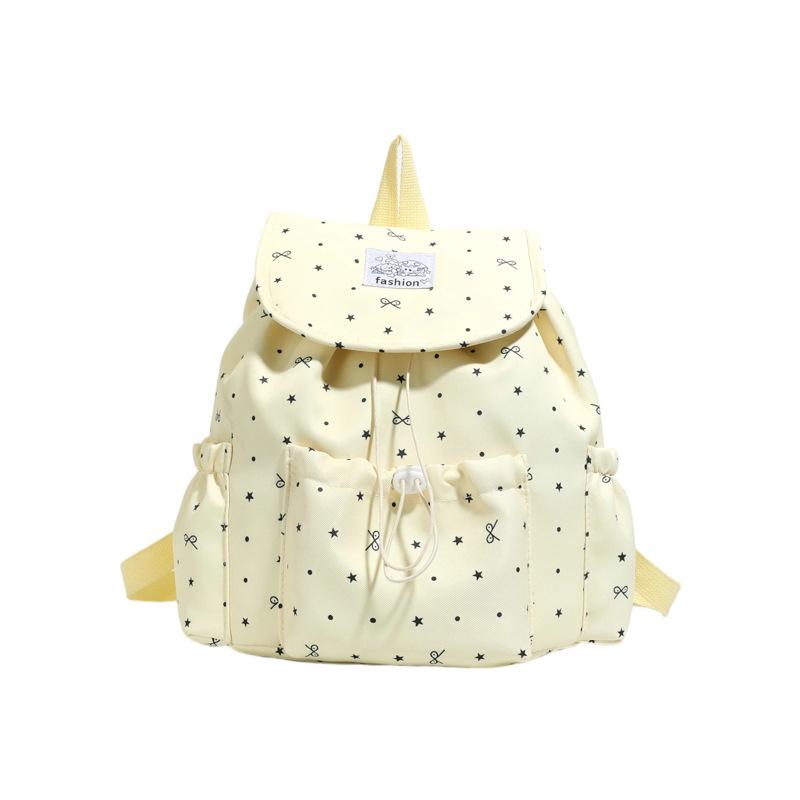 Schultasche Koreanischer gepunkteter Rucksack Mädchen Niedliche Schleife Schüler Schultasche Hoher Wert Kordelzug Süß Reise Kleiner Rucksack