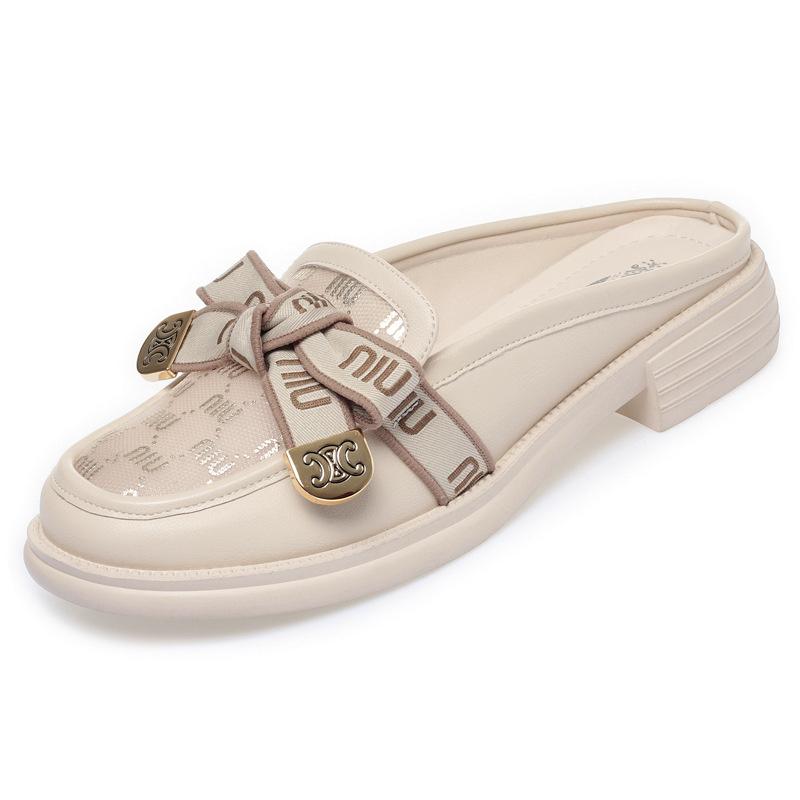 

Spring Fashion Women Girl Black Uniform Cute Mary Jane Low Heel Bow Casual Loafers Soft Leather Slip on One Kick Flat Shoes 36