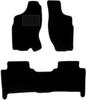Czarne welurowe dywaniki podłogowe do: Volkswagen Phaeton Sedan Długi (2002-2012)