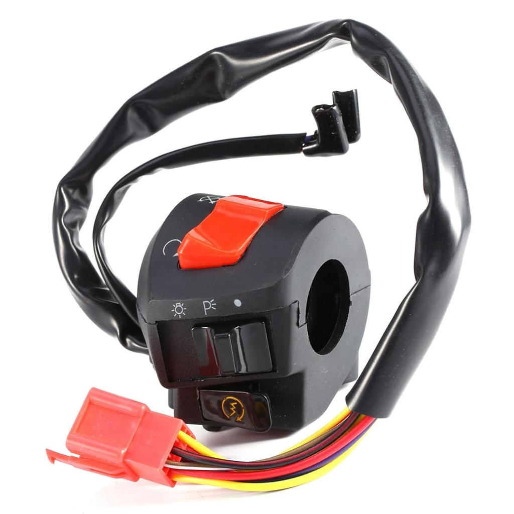 1 Pair of Motorcycle 7/8" Left & Right Side Handlebar Switch Control Universal Motorcycle Handlebar Headlight Horn Turn Light Control Stop Start