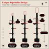 Adjustable Height Cat Tree for Indoor, Floor To Ceiling Cat Tower with Scratching Posts, Cat Condo, Hammock and Dangling Balls