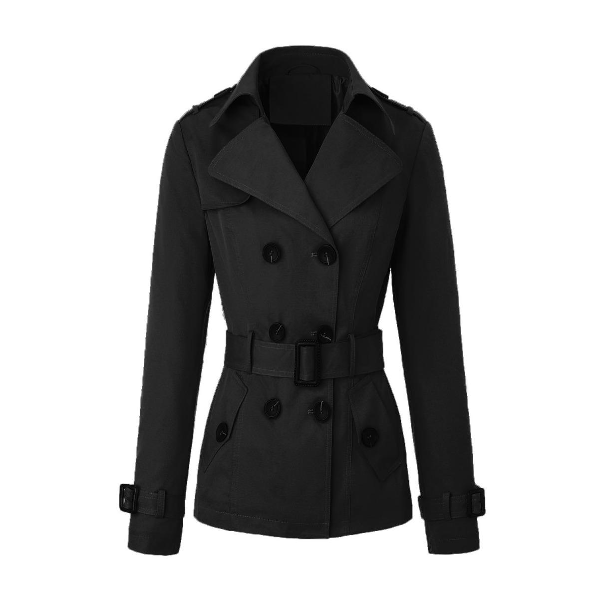 Women`s European Size Mid-length Trench Coat