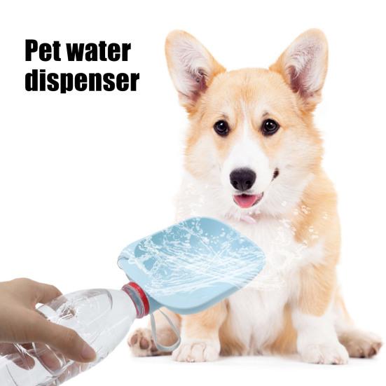 Flaschenaufsatz Haustier-Wassernapf Tragbarer Hunde-Wassernapf Reise-Trinknapf mit Lanyard für Hunde und Katzen Camping