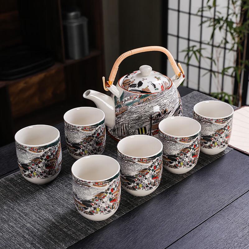 Jialang Ceramic Kung Fu Tea Set with Lifting Beam Pot