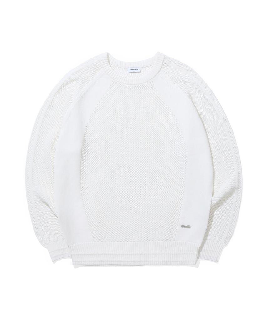 1993STUDIO Net Pullover Knit_White