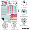 Inkdotpot Magnetic Dry Erase Weekly  Daily Chore Chart Schedule Board for Kids Chores Reward Chart,Good Behavior Chart
