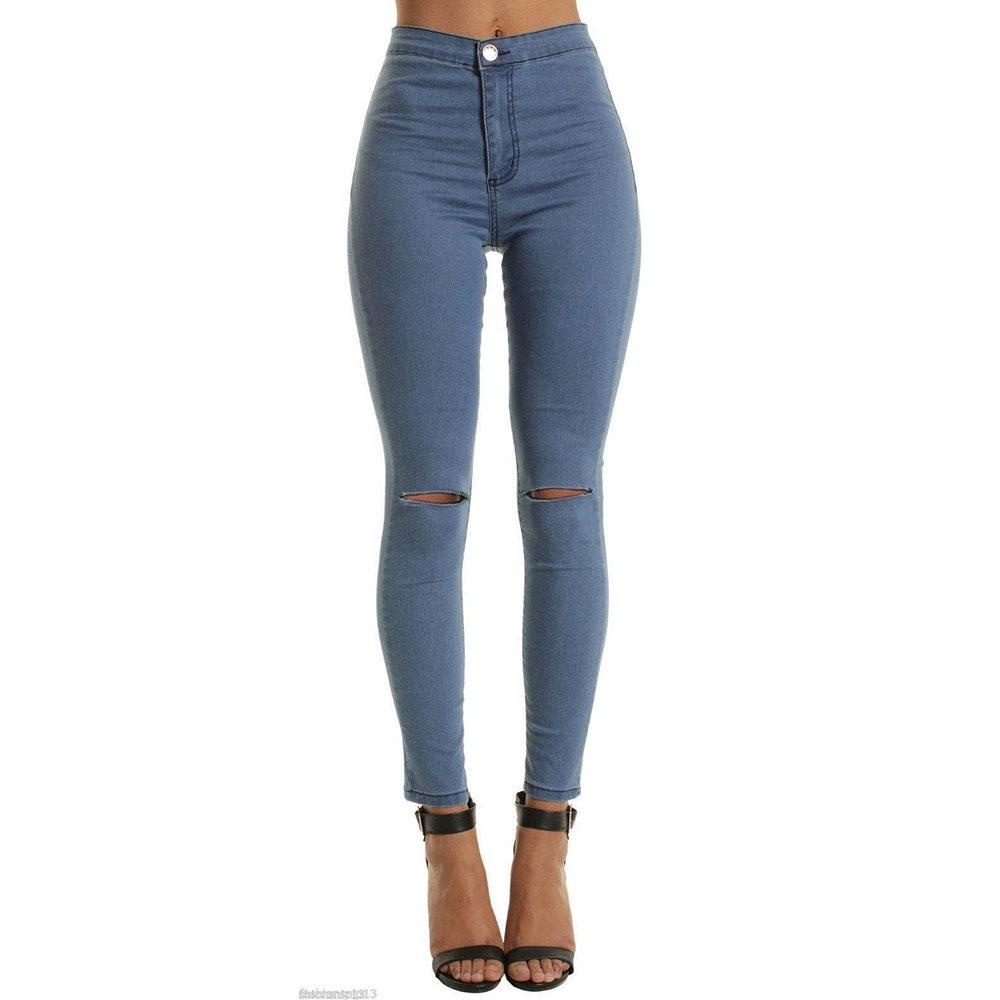 Outdooor High Quality Women Denim Jeans Slim Fit Leggings Skinny Trousers