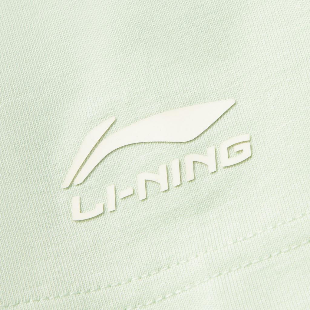 Li Ning X Disney Mickey Sports Lifestyle Series Simple Letter Round Neck Loose Short Sleeve T-Shirt Unisex T-Shirt Foam-Green AHSV795-2