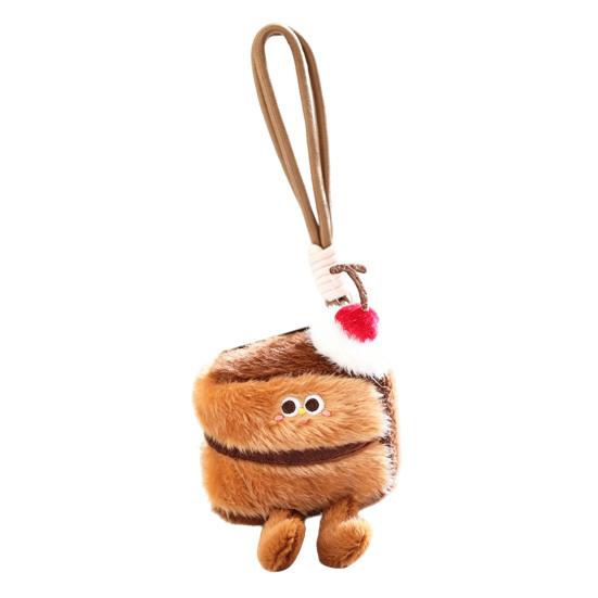 Cute Cake Plush Keychain, Soft Dessert Stuffed Animal Pendant, Kawaii Afternoon Tea Key Ring for Bag Backpack, Gift for Girls