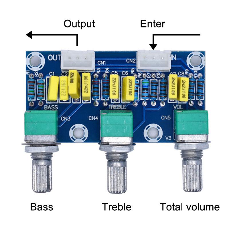 Subwoofer Pcb Regolazione Amplificatore Xh-M802 Scheda Amplificatore Alta E Bassa Tensione Mixer Scheda Tono Controllo Volume