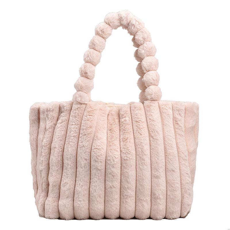 Autumn Winter New Collection Fashion Fur Velvet Bag Personality Simplicity Solid Color High Capacity Versatile Shoulder Bags