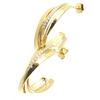 Les Trésors De Lily [N5328] - Gold Plated Hoop Earrings 'Sissi' White Gold - 24 Mm 8 Mm