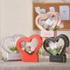 2pcs Foldable Heart Flower Box Romantic Wrapping Paper Box Flower Arrangement Box Room Decor