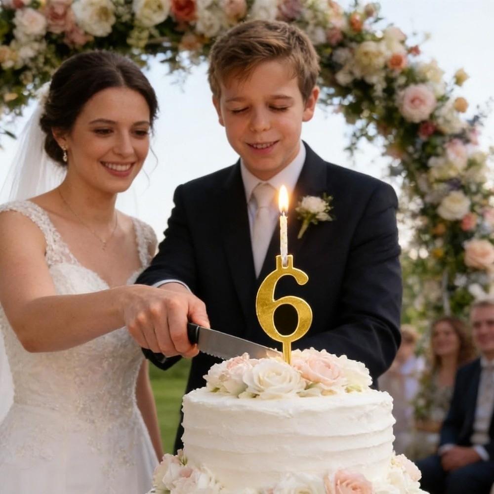 Reusable Metal Number Candle Holders Number 0-9 Digital Birthday Candles Stand  Family Gathering