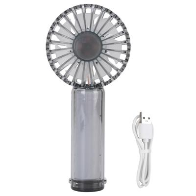 Mini Handheld Fan Transparent with Hook Quiet Small Pocket Fan 1200mAh Rechargeable Battery