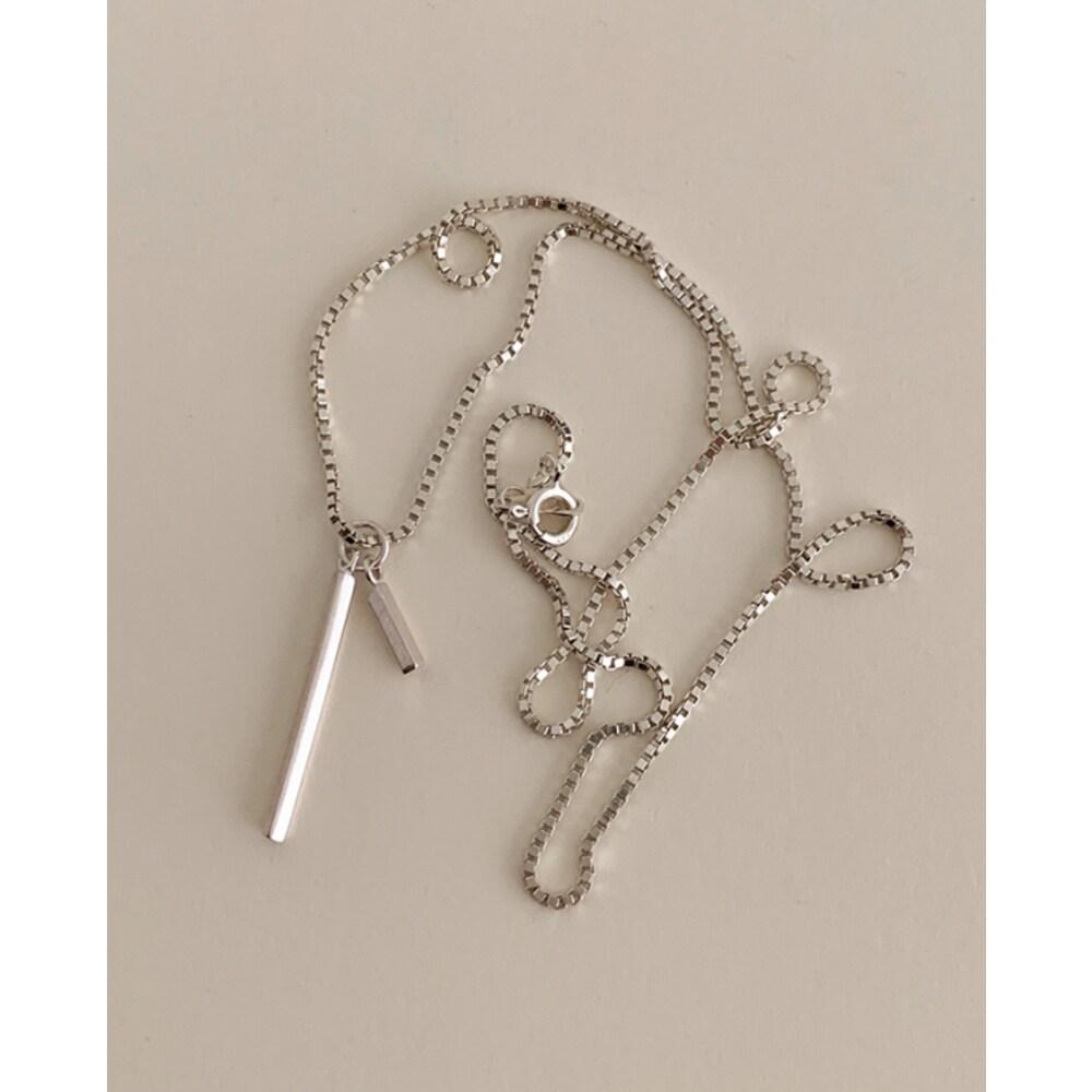 [925 Silver] Code Chain Necklace A 26