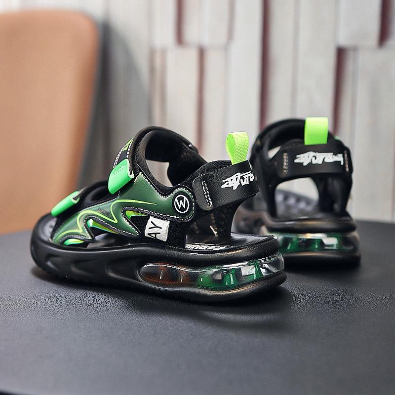 Slow shock air cushion boys sandals 2025 new summer children students middle and older children soft-soled beach shoes waterproof