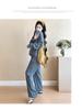 Maternity 2025 Spring/Autumn Outdoor Fashion Dark Grey Sweatshirt & Trousers Set
