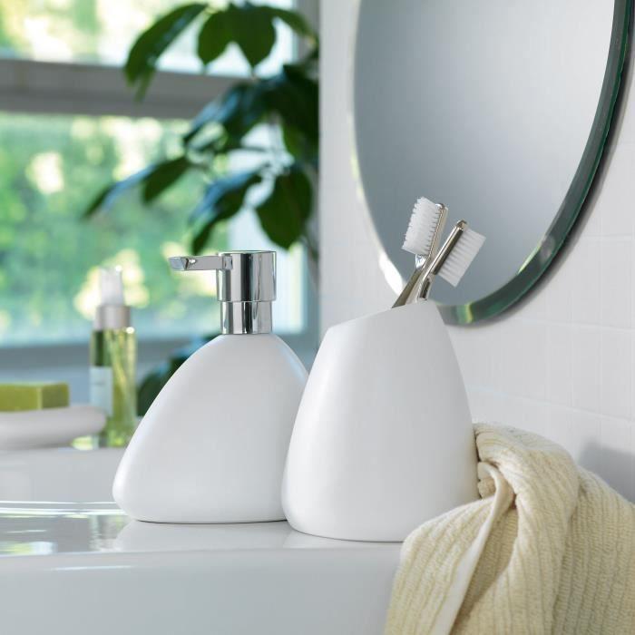 Spirella distributeur de savon ceramique etna blanc