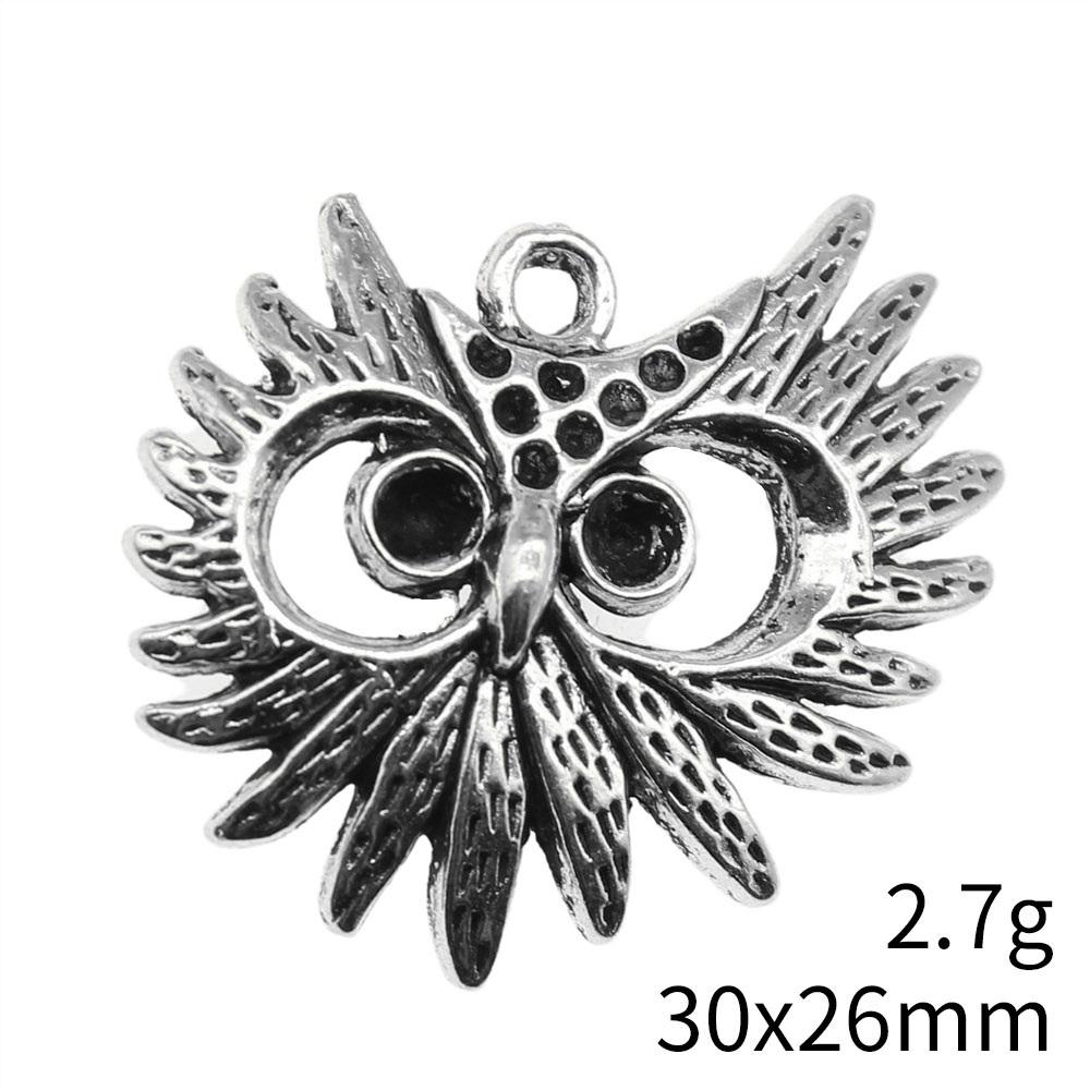 Big Owl Pendant Wings Charms For Forest Bird Theme DIY Bracelet Necklace Jewelry Making Supplies For