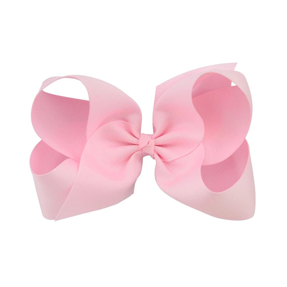 BABY BOWS 1Pcs 6inch Solid Colors Grosgrain Ribbon Hair Clips for Girls Large Hairpins Boutique Barrettes Kids Hair Accessories