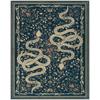 Black Living Room Carpet Large Machine Washable Carpets Snake Plant Bedroom Bedside Floor Mat Retro Elegant Home Decoration Rug