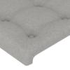 Bed Frame with Headboard Light Grey 180 x 200 cm Fabric