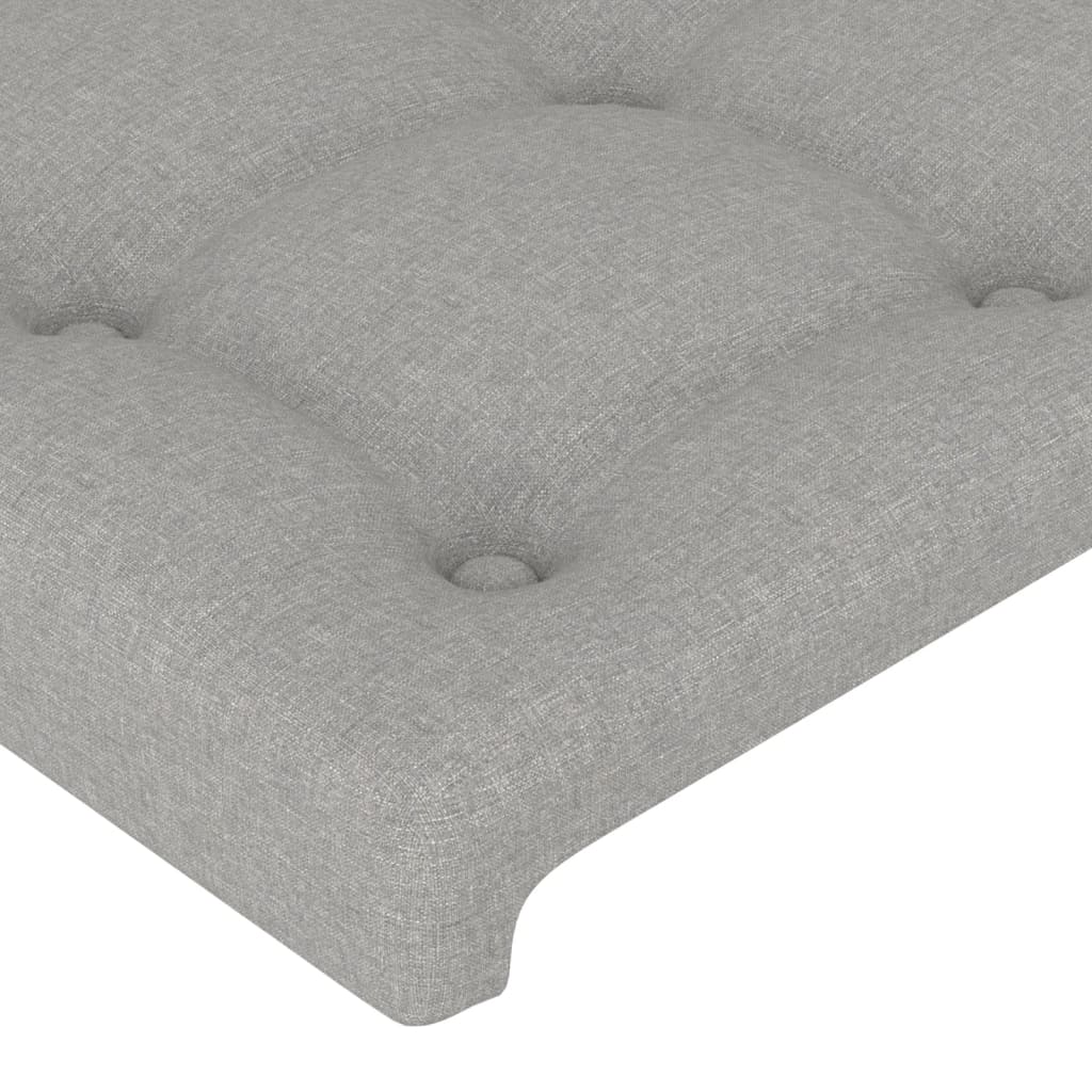 Bed Frame with Headboard Light Grey 180 x 200 cm Fabric