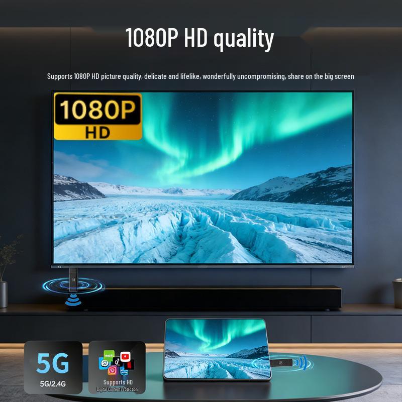 Wireless HDMI Extender: Plug & Play Video Transmitter for Conferencing & Projector Use